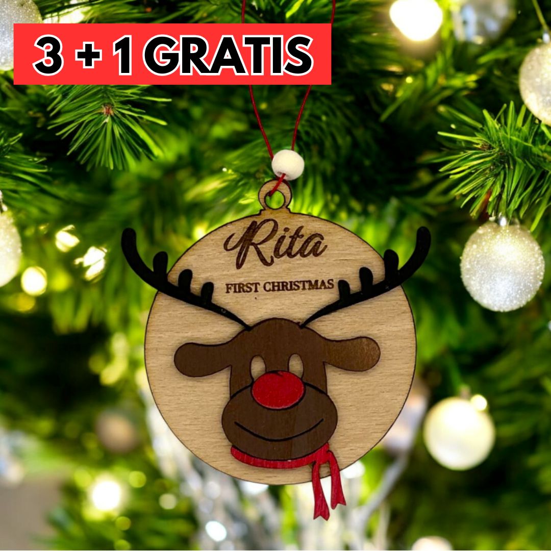 Naslovna 2 personalizirani božićni ukras rudolf